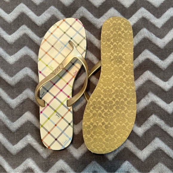 Coach | Tattersall Cassie Flip Flops - Picture 2 of 3